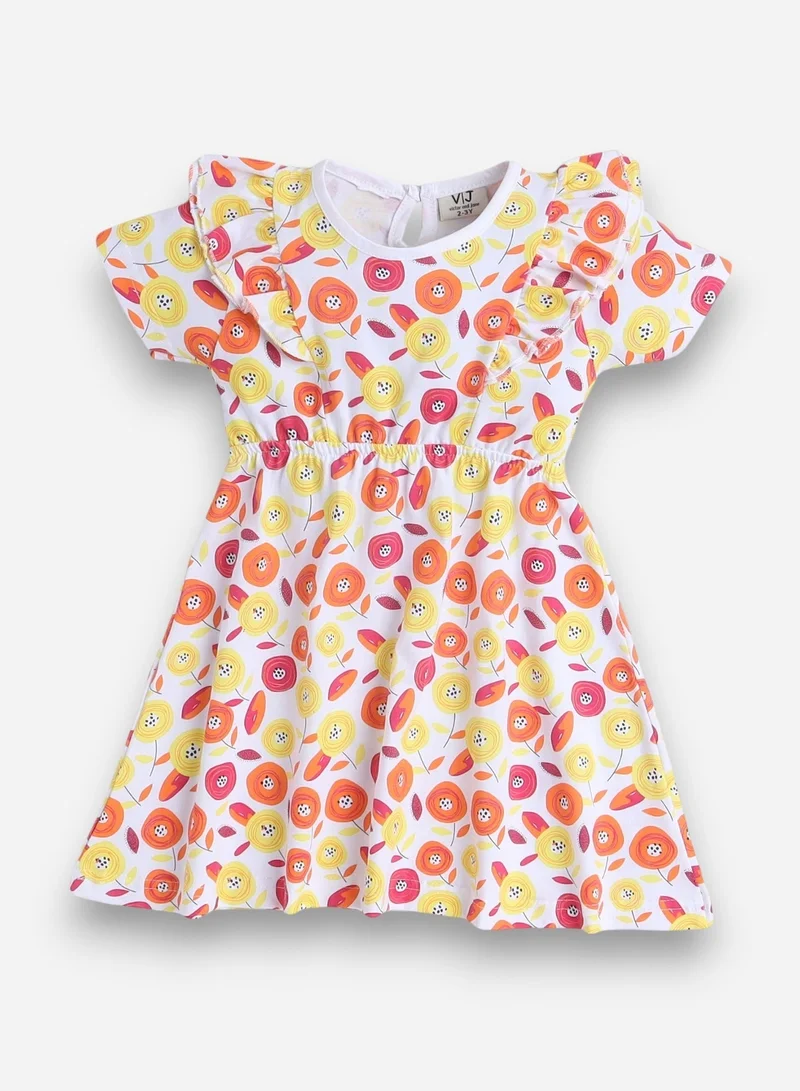 victor and jane GIRLS Summer Dress- PACK OF 2- Printed Floral Casual Dress