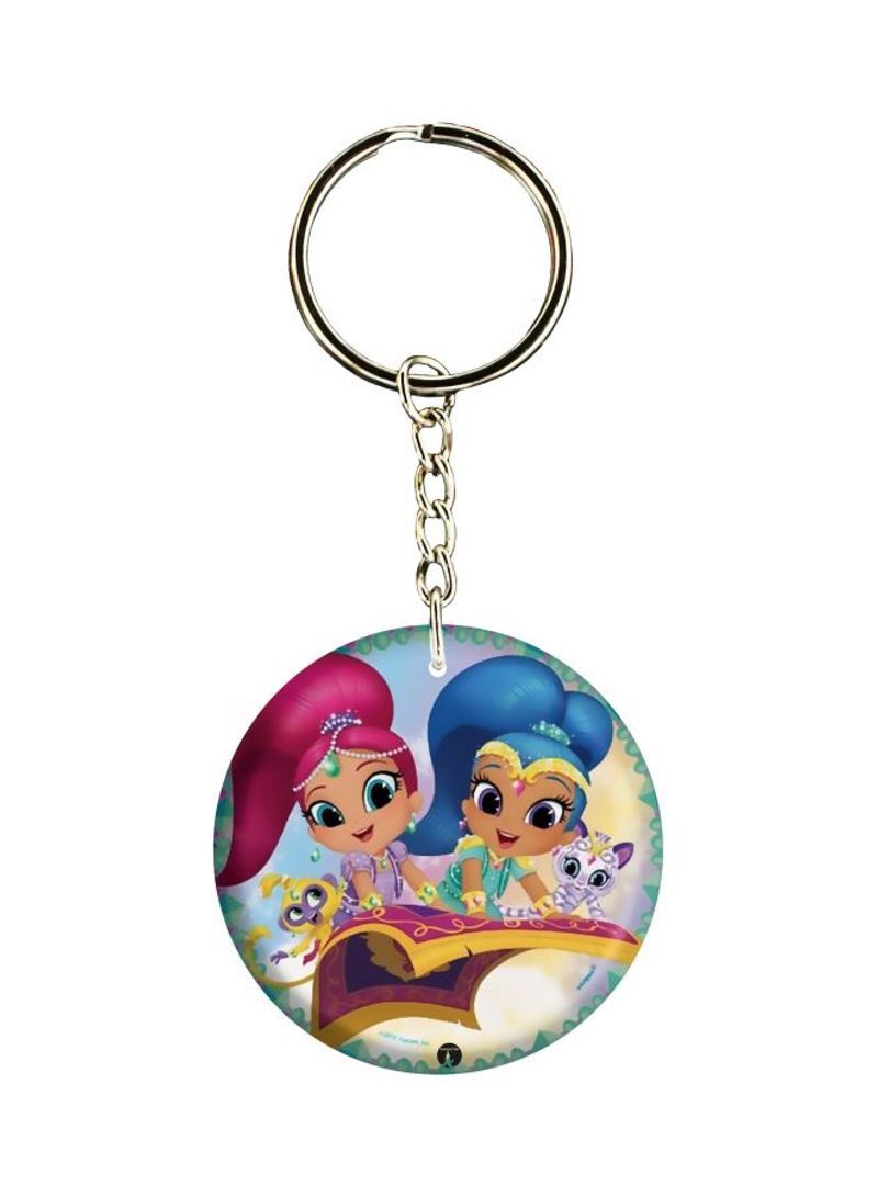 Cartoon Printed Dual Sided Keychain