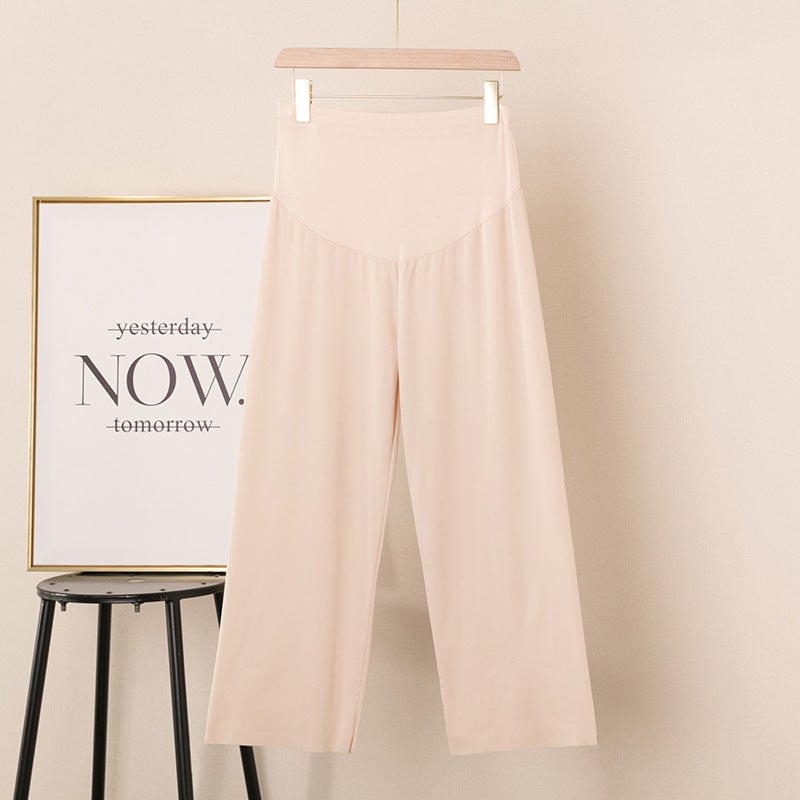 Summer Maternity Pants Fashionable Loose Lantern Capris Blue (bloomers) - Image 5