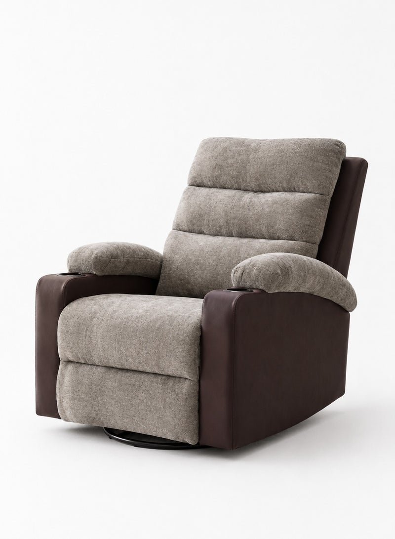 Luxury Manual Recliner Sofa Chair with Cup Holders for Living Room Comfort Seating - Image 1