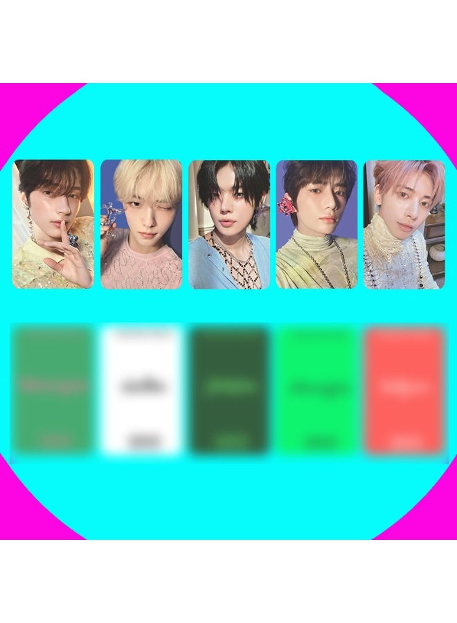 NIBEMINENT 5 Pcs Kpop TXT TEMPTATION Lomo Cards Card For Fans Collection Gifts