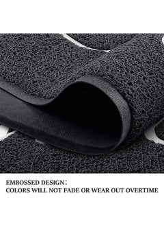 Garlo Door Mat (75x45cm,Black), Durable Welcome Mat Low Profile Floor Mat Front Doormat Indoor Outdoor Doormat Non Slip Rugs for Entryway, Patio, High Traffic Areas  - Image 4
