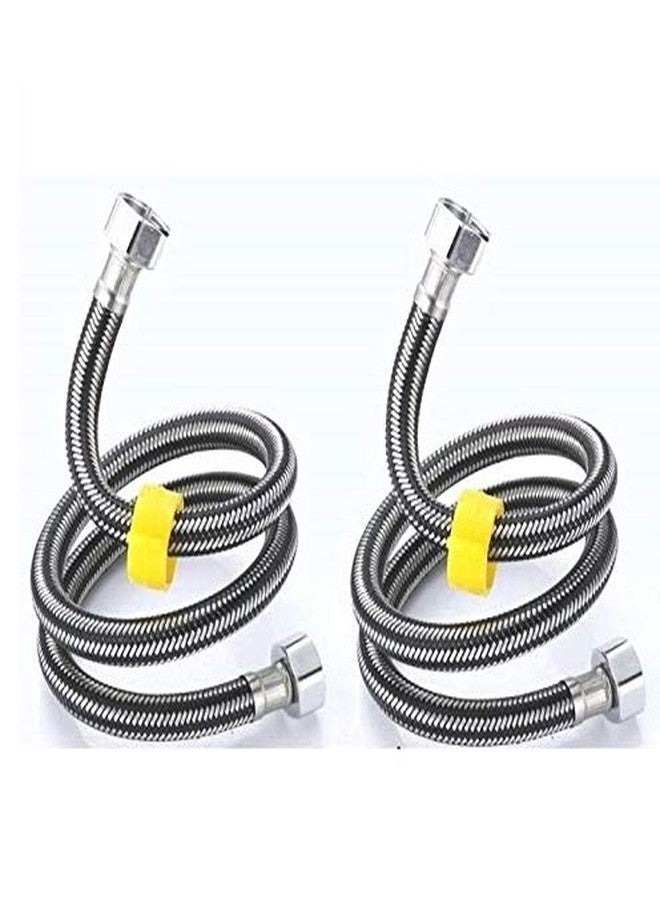 MLD Flexible Tube S.S Geyser Connection Pipe (24 Inch Long) -Set of-2 - Image 1