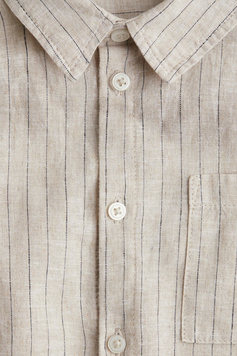 H&M Short-Sleeved Linen-Blend Shirt - Image 4