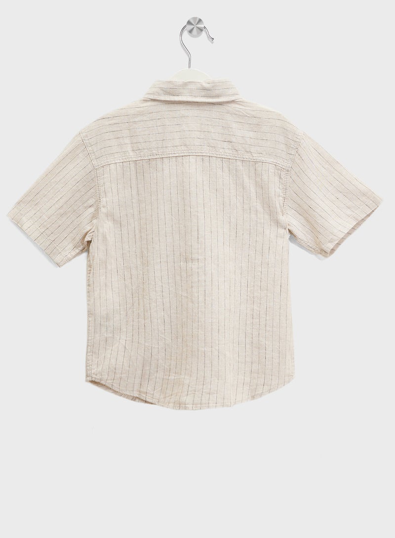 H&M Short-Sleeved Linen-Blend Shirt - Image 2