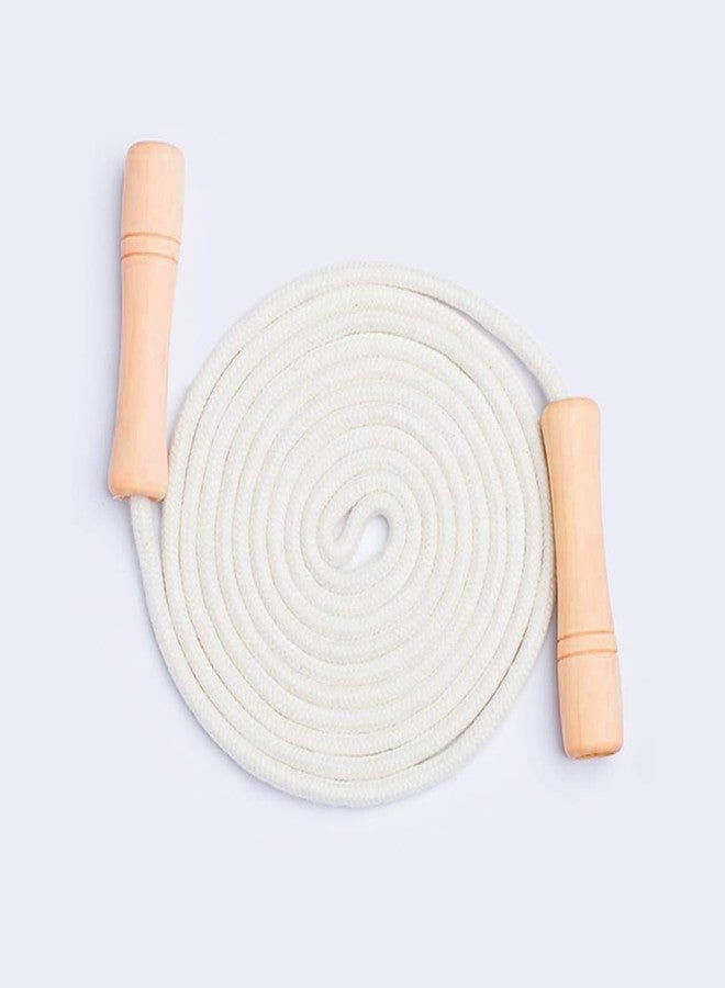 MOVEX Morex Wooden Jumping Skipping Rope | Unisex Fitness & Workout Essential | | Adjustable Length & Durable Brown Handles & White Rope | Perfect for Cardio, Exercise, and Skipping Training - Image 5