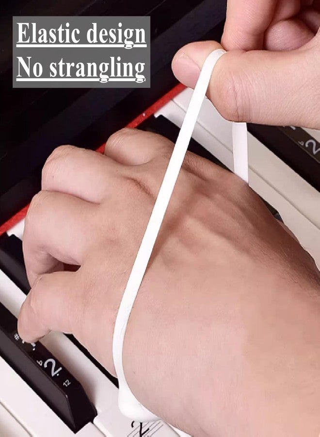 Koldot Piano Finger Trainer Ball Hand Corrector Finger Exercisers Posture Correction Tool Round Shape Semi Sphere Silicone Finger Training Ball for Beginners 2Pcs（White） - Image 3