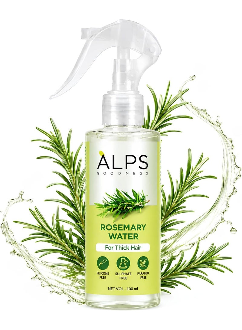 Alps Goodness Rosemary Water Spray For Hair Growth (100 ml) | Hair Spray for Regrowth | Rosemary Mist | Adds Shine | Helps Reduce Hairfall | Strengthens Hair | Suitable For All Hair Types |