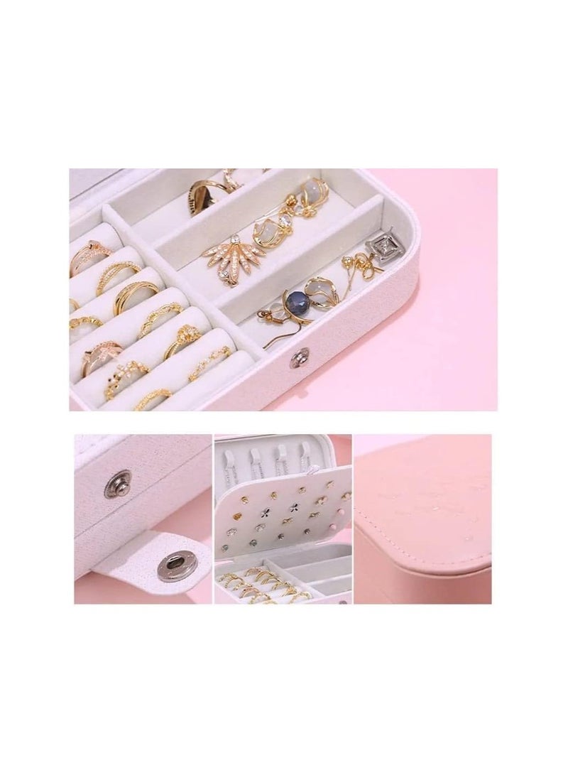 Mn Travel Accessories Jewelry Organizer Box for Women  White  - Image 5
