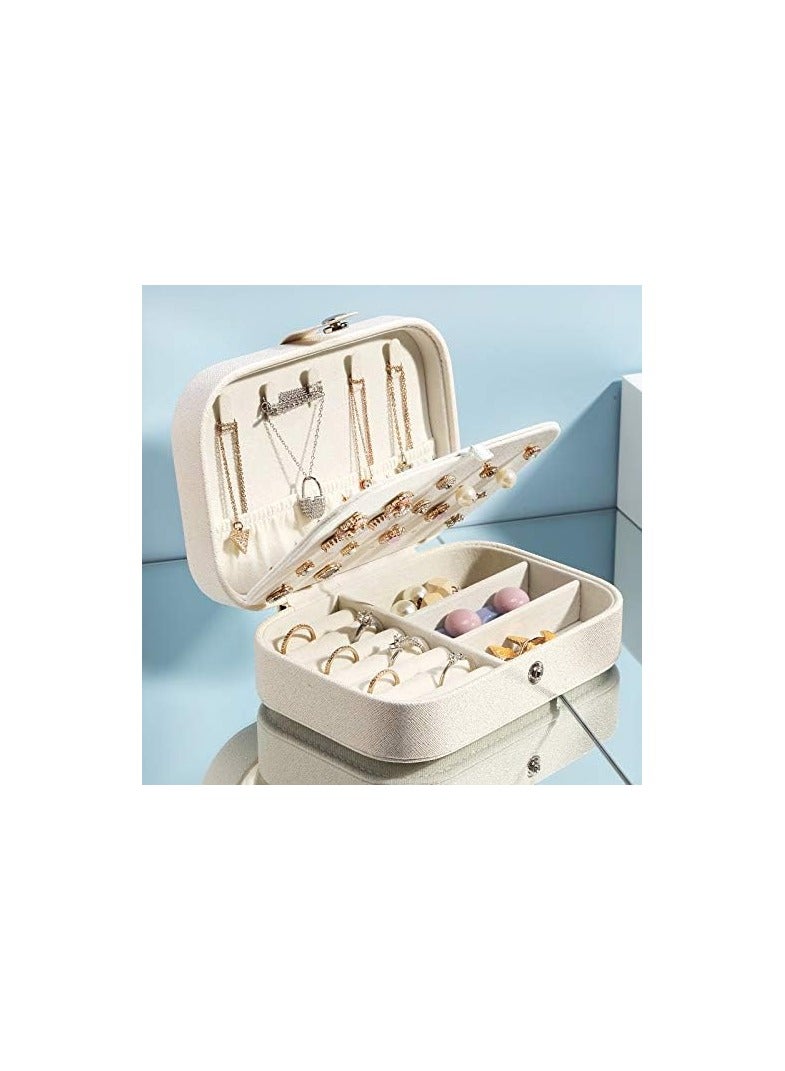 Mn Travel Accessories Jewelry Organizer Box for Women  White  - Image 4