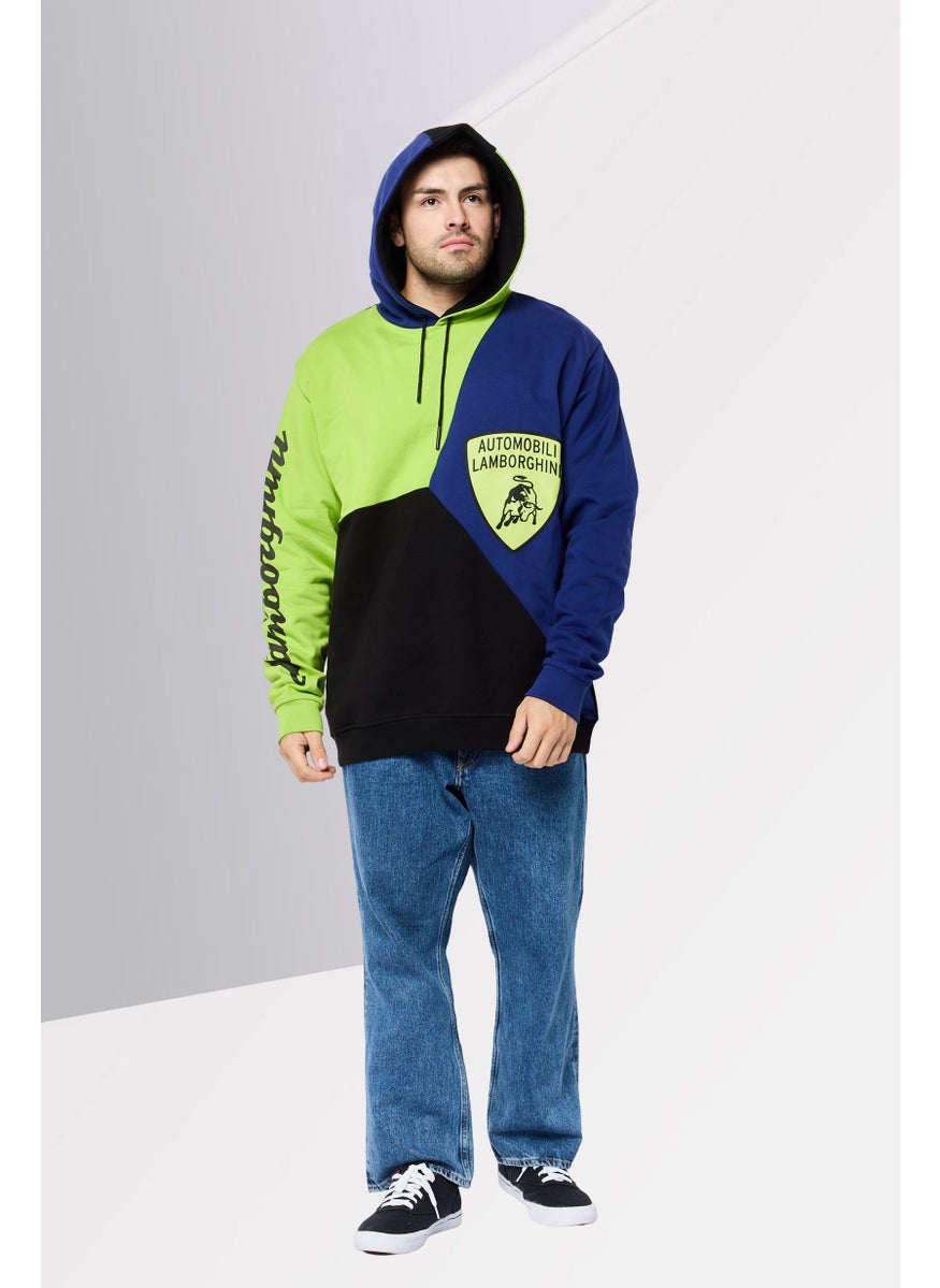 LAMBORGHINI Men Brand Logo Long Sleeves Hoodie Multicolor  - Image 2