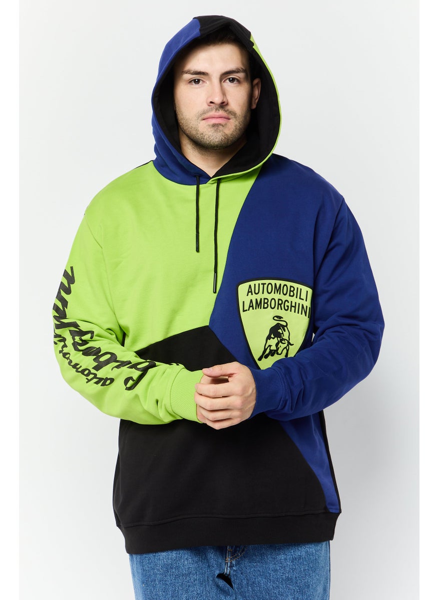 LAMBORGHINI Men Brand Logo Long Sleeves Hoodie Multicolor  - Image 1