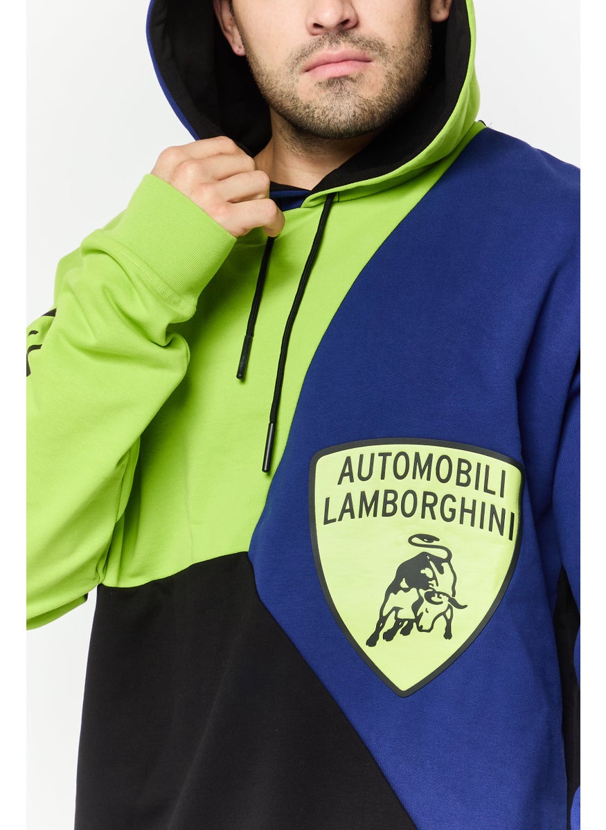 LAMBORGHINI Men Brand Logo Long Sleeves Hoodie Multicolor  - Image 4