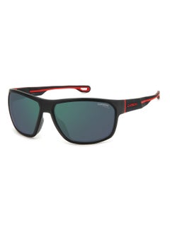 Carrera Men's Polarized Rectangular Shape  Sunglasses CARRERA 4018/S GREEN 45 - Lens Size: 44.9 Mm - Mt Blk Rd  - Image 1