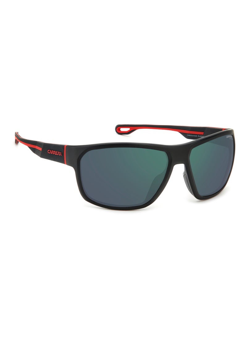 Carrera - Men's Polarized Rectangular Shape  Sunglasses CARRERA 4018/S GREEN 45 - Lens Size: 44.9 Mm - Mt Blk Rd - Image 1