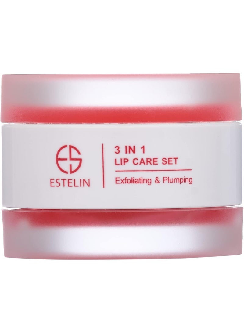ESTELIN 3 in 1 Lip care set Sugar lip scrub and lip mask and lip balm 5g - Image 2