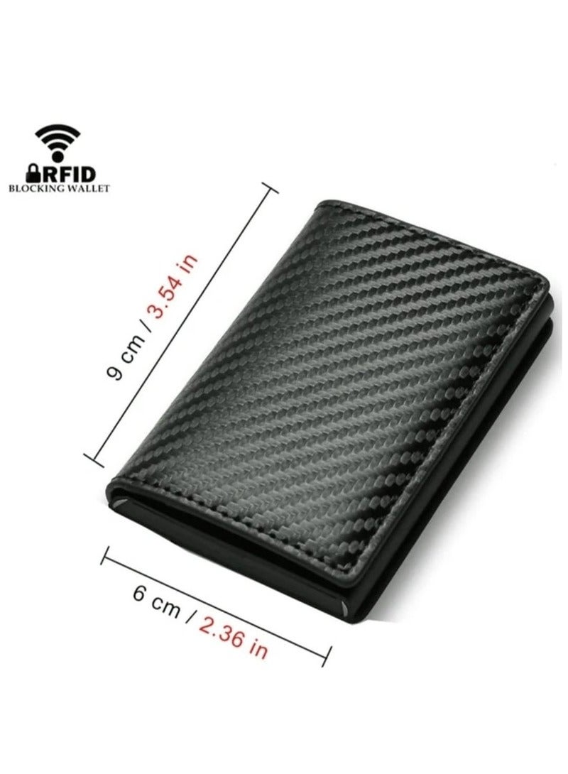 Generic Men's Wallet Easy to Use Lightweight RFID Blocking Coin Pocket Card Holder Aluminum Alloy Card Holder ID License Holder  - Image 4