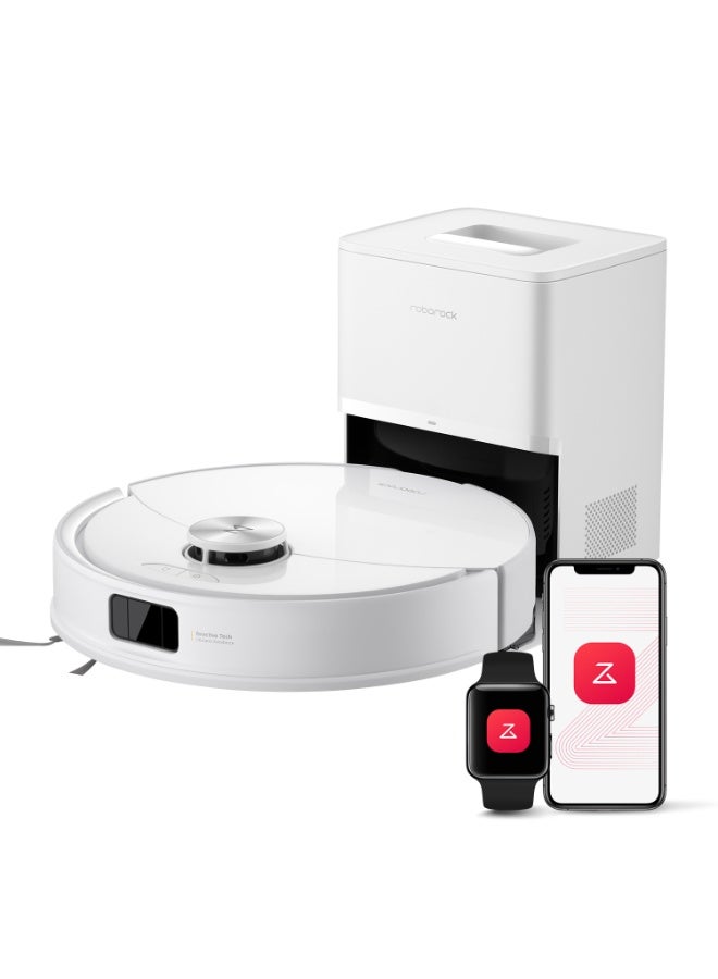 roborock Q10 VF+ Robot Vacuum and Mop with Self-Emptying, 10,000Pa Suction, Hands-Free Cleaning for Up to 7 Weeks, Dual Anti-Tangle Design, Auto Mop Lifting, Obstacle Avoidance, Ideal for Pet Hair Whtie - Image 1