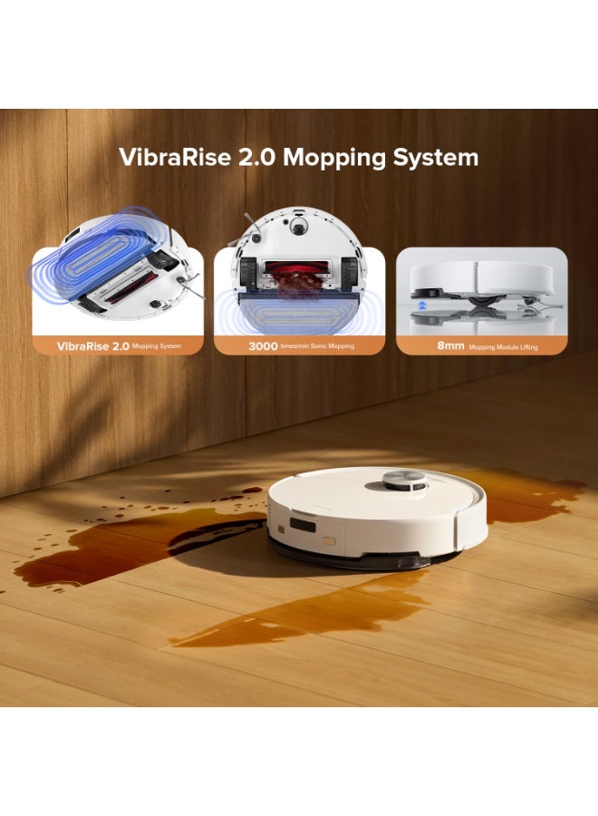 roborock Q10 VF+ Robot Vacuum and Mop with Self-Emptying, 10,000Pa Suction, Hands-Free Cleaning for Up to 7 Weeks, Dual Anti-Tangle Design, Auto Mop Lifting, Obstacle Avoidance, Ideal for Pet Hair Whtie - Image 5