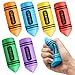 Wiwiqing 6 Pcs 394 Inches Crayon Stress Balls Toys Gift for Kids Adult Easter Classroom School Student Teacher Reward Party Favors Prizes Motivational Foam Stress Relief Slow Rising Hand Squeeze - Image 2