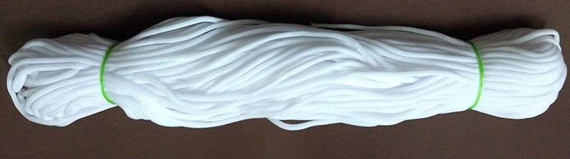 OMX 120 Mtr (60 Mtr in 1 Roll), 2 Rolls, Nylon Knot Macrame Beading Braided 3mm Thick Thread Cord Rope (White) - Image 2