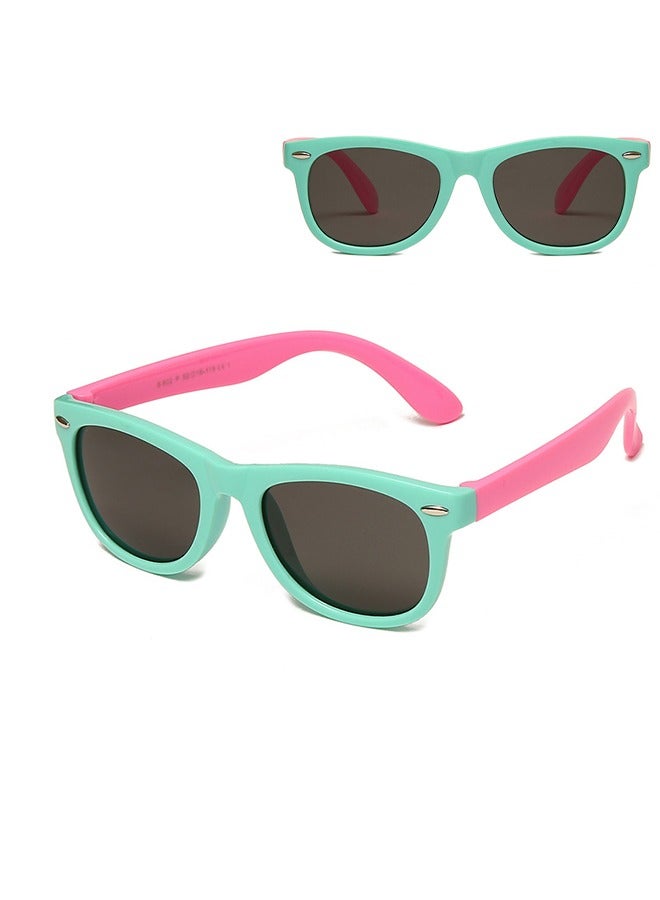 Kids Sunglasses, Rubber Flexible Frame Sunglasses Toddler Eyewears, Polarized Sunglasses, Neon Sunglasses for Kids Boys Girls of 3-10 Years Old, Birthday Party Beach Pool Supplies， - Image 1