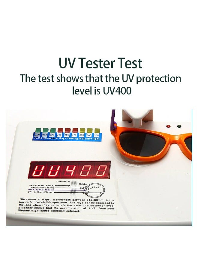 Kids Sunglasses, Rubber Flexible Frame Sunglasses Toddler Eyewears, Polarized Sunglasses, Neon Sunglasses for Kids Boys Girls of 3-10 Years Old, Birthday Party Beach Pool Supplies， - Image 5