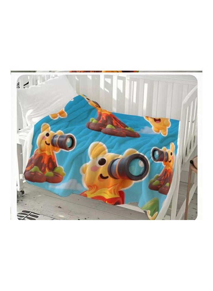 عام بطانية رقيقة من الفانيلا (دافئة ومريحة، ومناسبة للنوم، واستخدام الألعاب، وإزالة الغبار والرمل) 150 سم * 200 سم - 173 - Image 1