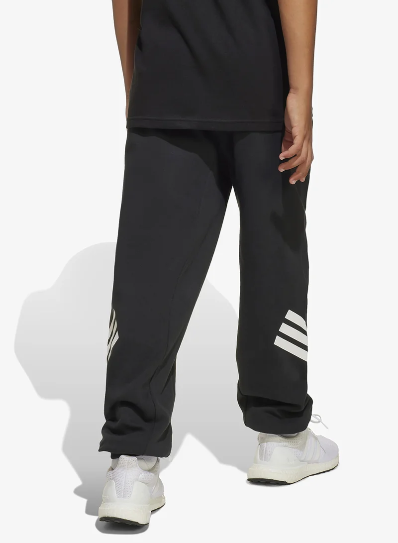 Adidas Youth 3-Stripes Wide Track Pants