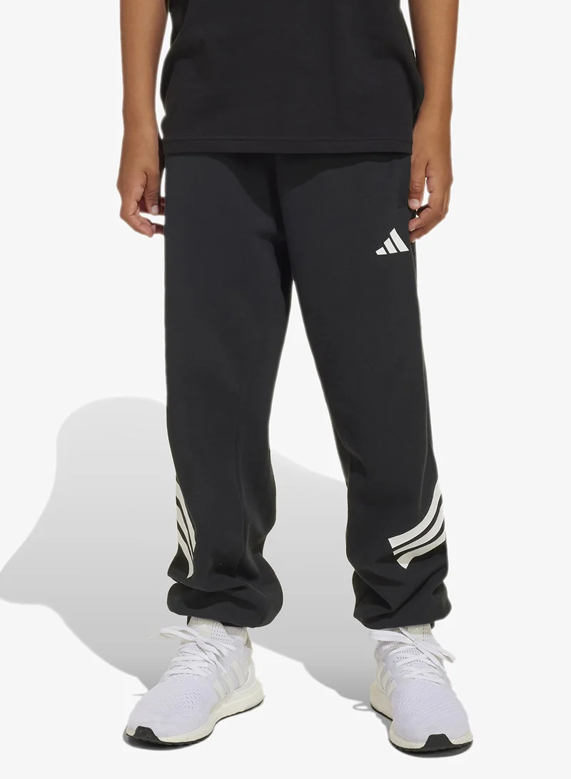 Adidas Youth 3-Stripes Wide Track Pants