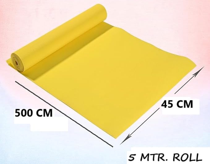 ElastPro (45 cm X 5 m) Yellow EVA Food Grade Washable Anti Slip Mat/Sheet for Fridge, Shelf Liner, Table, Kitchen Drawer mat (Diamond Texture, Yellow) - Image 2