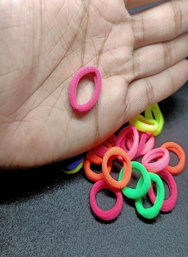 Hivata Rubber Multicolour Mini Size pack of 48pc Mini Rubber Bands Elastic Small Hair Ties for Toddler Women Girls Colorful Tiny Band Ponytails Holder for School,Office,Wedding Hairstyle Accessory - Image 4