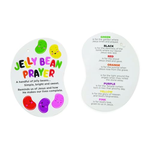 Fun Express Plush Jelly Beans with Prayer Card Set of 12 Plushies Easter Stuffed Animal Toys and Religious Basket Fillers - Image 5