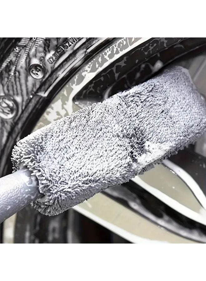 Superfine Fiber Microfiber Car Wheel Brush Blue Soft Scratch Free Cleaning Tool - Image 3