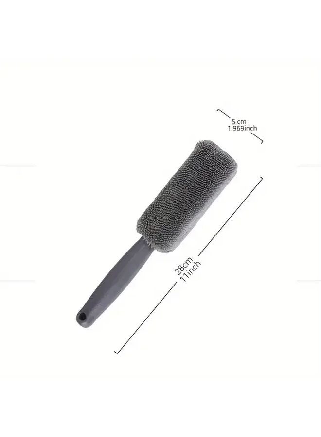 Superfine Fiber Microfiber Car Wheel Brush Blue Soft Scratch Free Cleaning Tool - Image 2