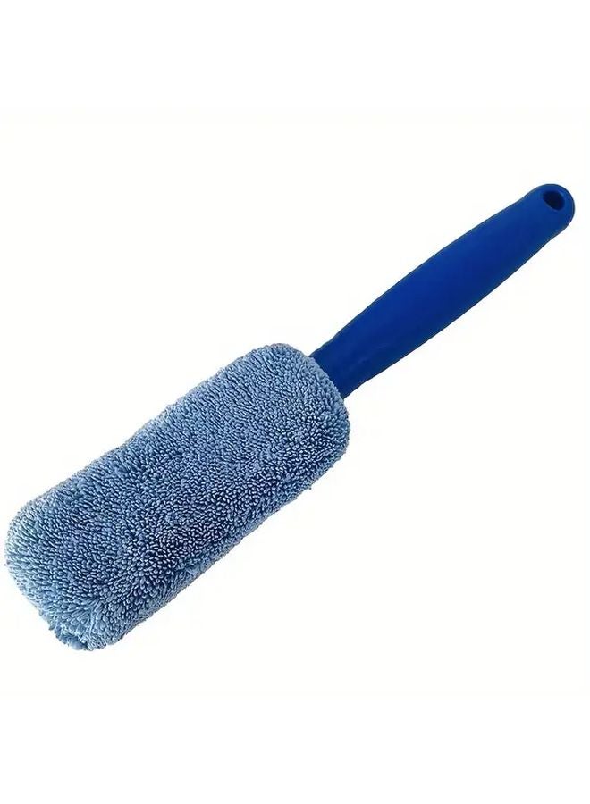 Superfine Fiber Microfiber Car Wheel Brush Blue Soft Scratch Free Cleaning Tool - Image 5