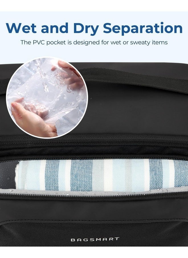 BAGSMART Toiletry Bag For Men, Wide Opening Travel Bag For Toiletries, Dopp Kit Water Resistant Shaving Hygiene Bag For Bathroom Shower, Toiletries Accessories,Travel Essentials-Gray  - Image 4