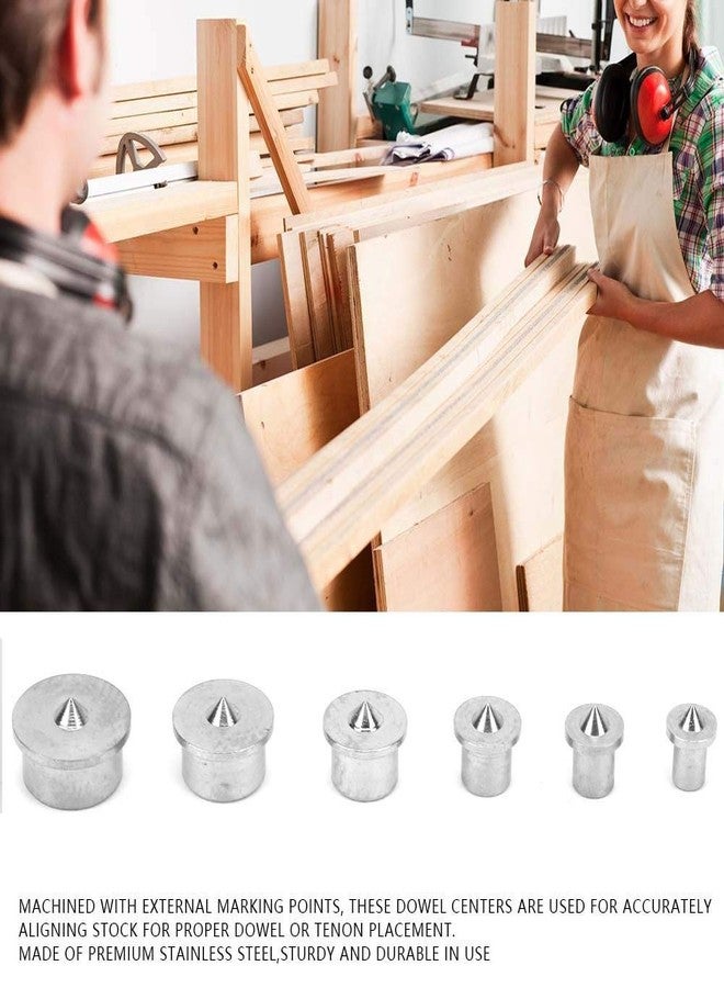 Jectse 6PCS Dowel and Tenon Drill Center,4MM, 5MM, 6MM, 8MM, 10MM, 12MM Wood Dowel Center Point Pin,for Marking Exact Drill Location - Image 4