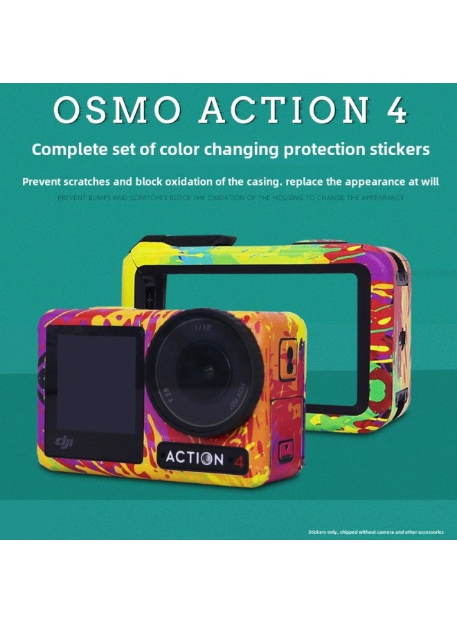 StartFly For DJI Action 3/4 Sports Camera Sticker Full Bag Photo Frame Color Change Sticker Accessories-Color:AC4-04 Stickers-Specifications:DJI Action 4 + Framework Full Set  - Image 3