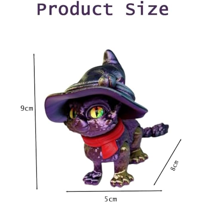 GETJOY 2 PCS 3D Printed Cat, Cat Figures, 3D Printed Animals, Desk Decor for Stress Relief, Creative Fidget Toy for Adults, Cute Stuff, 8cm in Red Black and Purple Gold Black - Image 2