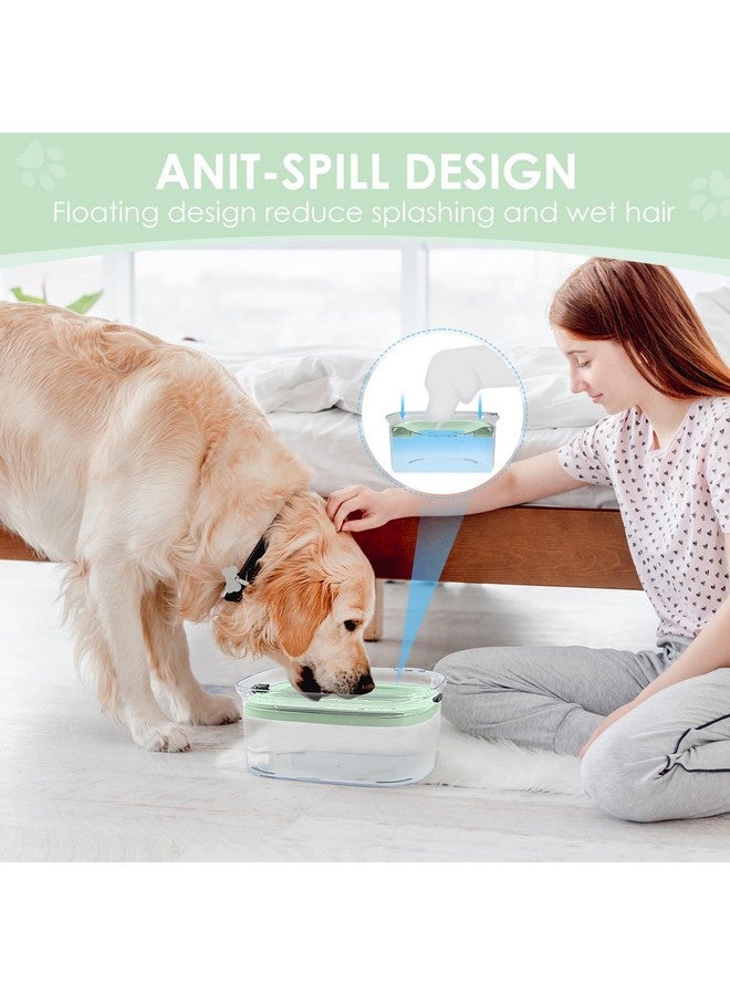 AONKEY 3L Dog Water Bowl No Spill, 101oz Large Spill Proof Dog Bowl Reduce Refill, Anti Splash No Mess Dispenser Dripless Slow Drinking Water Bowl for Sloppy Messy Drinkers (Sprout Green) - Image 3