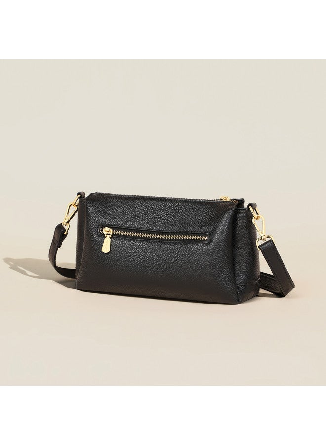 Comely Qixi Festival Gift】cowhide Crocodile-patterned Shoulder Bag, Large Capacity Crossbody Phone Bag For Women - Image 5