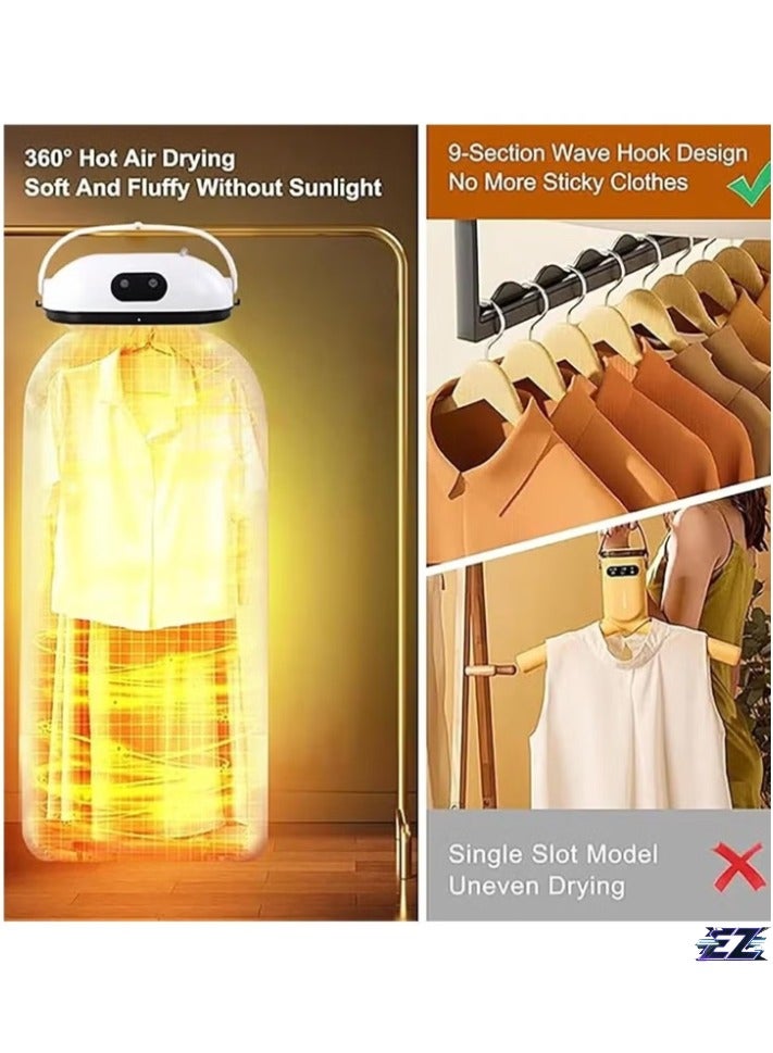 ELTRAZONE Portable Clothes Dryer Mini Machine – Upgraded Compact Dryer with 20min-2H Quick Drying, Foldable Design for Easy Storage – Ideal for Home, Travel  Apartments - Image 2