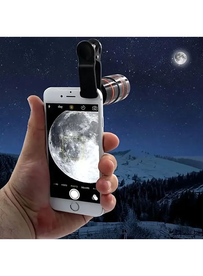 HD Telephoto With Macro Mode 8X Optical Zoom Clip On Phone Lens HEI Color - Image 3