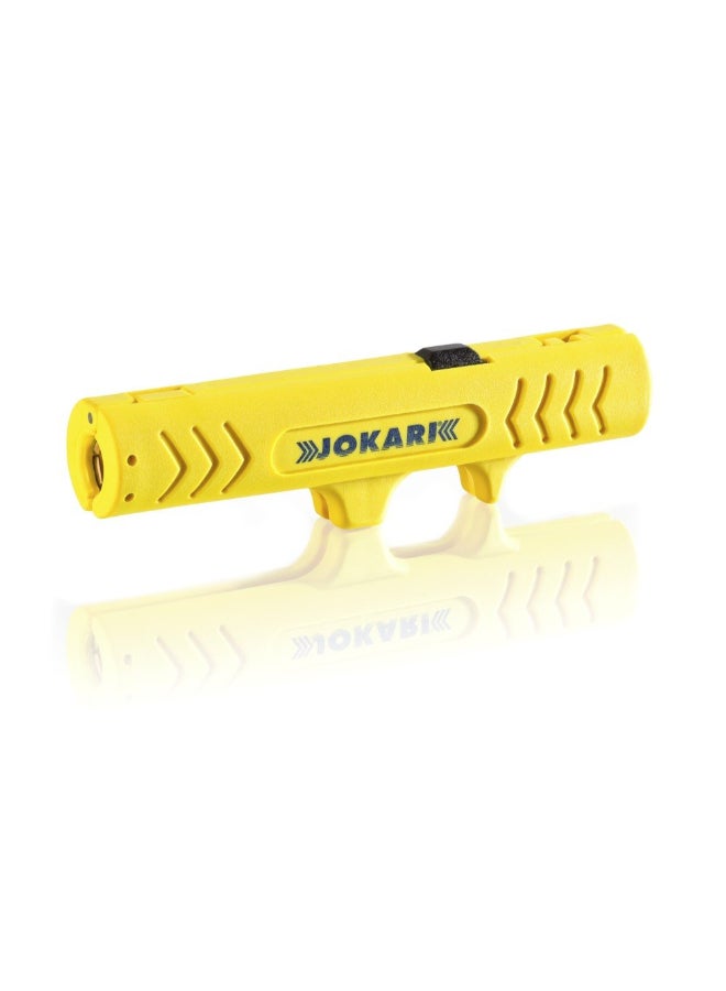 Jokari No.12 Universal Titanium-Nitride Coated Cable Stripper Yellow and Blue 2.5 x 3.5 x 12.4 cm 30210 - Image 1
