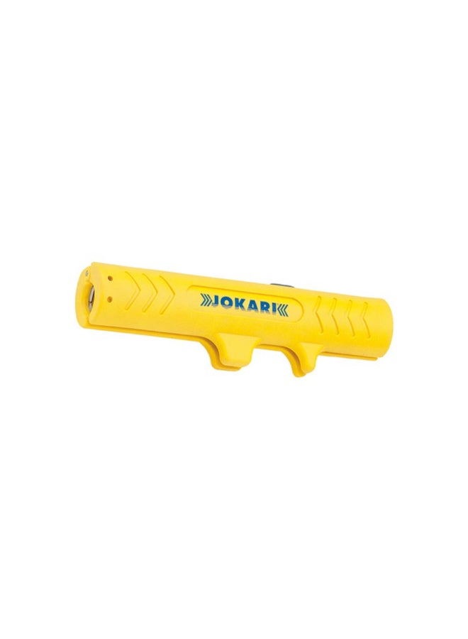 Jokari No.12 Universal Titanium-Nitride Coated Cable Stripper Yellow and Blue 2.5 x 3.5 x 12.4 cm 30210 - Image 2