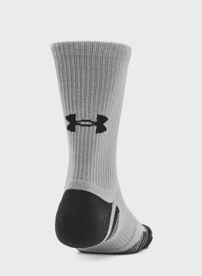 UNDER ARMOUR Unisex Performance Tech Crew Socks (Pack Of 3)