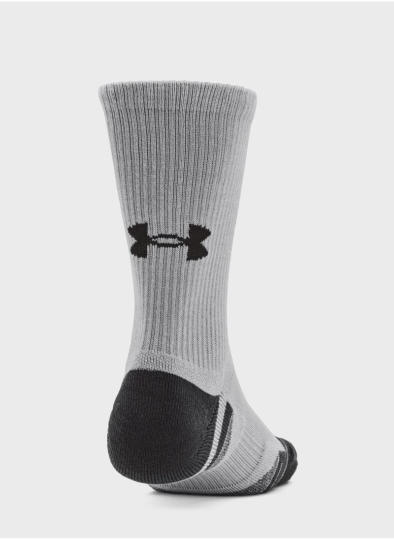 UNDER ARMOUR Unisex Performance Tech Crew Socks (Pack Of 3)