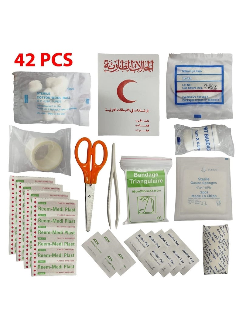 MTS Portable First Aid Kit, 42 Pieces in Box, For Car and Home - Image 3