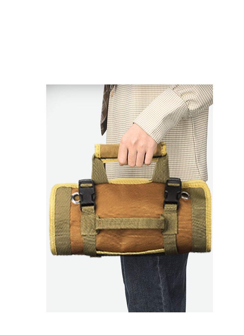 HAWAWA - Tool Bag Roll Up, Heavy Duty Rolling Tool Bag, Portable Tool Storage Box with 2 Detachable Zipper Pouch, Compact Small Carrier Bag for Electrician Mechanic - Image 1